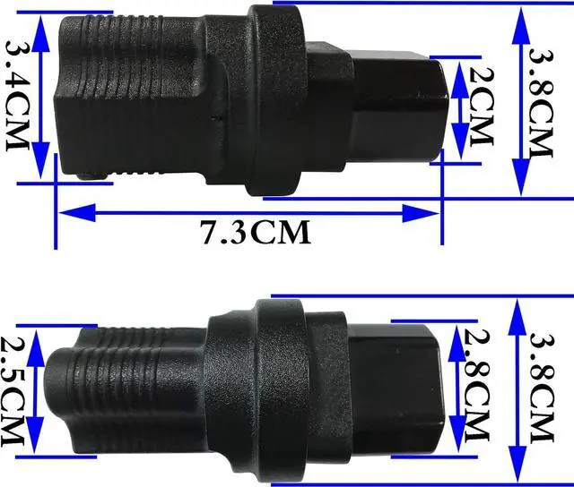 Alt view image 2 of 7 - 3 Prong USA C14 to NEMA 5-15R Plug Power Adapter for Standard Computer Power Adapter 15A/125V (IG-320) (NEMA 5-15R to IEC 60320-C14)(2 Pack)