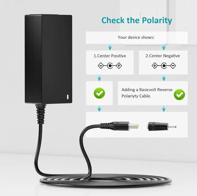 Alt view image 4 of 7 - 12V 5Amp Power Supply Adapter AC 100-240V to DC 12Vdc 5A 3.5A 3A 2A 1A Replacement Power Cord Converter for LED Strip Light DVD Player CCTV Security Camera Sceptre Onn HP  AOC Monitor