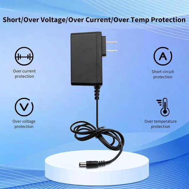 Alt view image 6 of 7 - Real 12V 2A+ AC Adapter  120V to 12V, w/4ft Cord, 5.5x2.1mm Barrel Plug and 9 Tips for CCTV Cameras, Routers & More, UL-Listed for Safety & Reliability