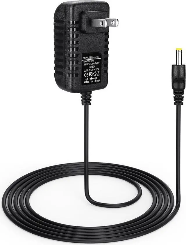 Main image of 15W Power Adapter Replacement for Echo Pop Dot 5th Gen Dot 4th Gen Dot 3rd Gen Kids Edition TV Cube Smart Speakers - Black Charger Cord Plug Long Cable 5ft