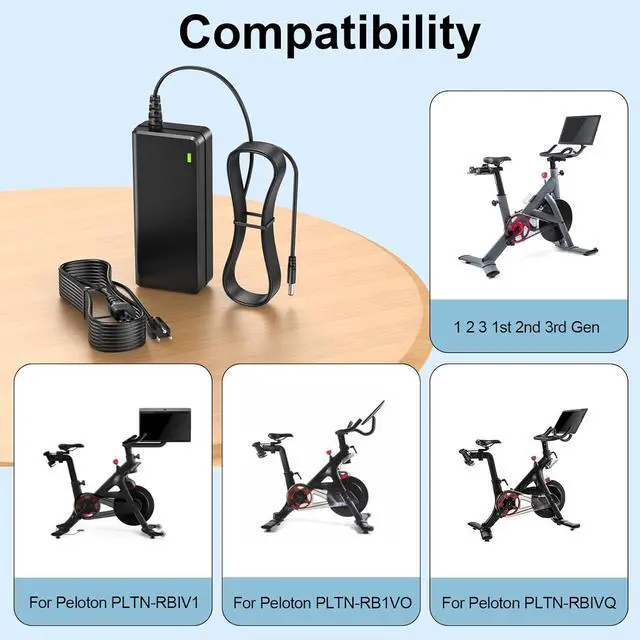 Alt view image 3 of 7 - Power Cord for Peloton Exercise Bike 12V 4.17A Power Supply Charger Replacement UL Listed AC Adapter for Peloton PLTN-RB1V1 PLTN-RB1VO PLTN-RB1VQ ATS050TP121