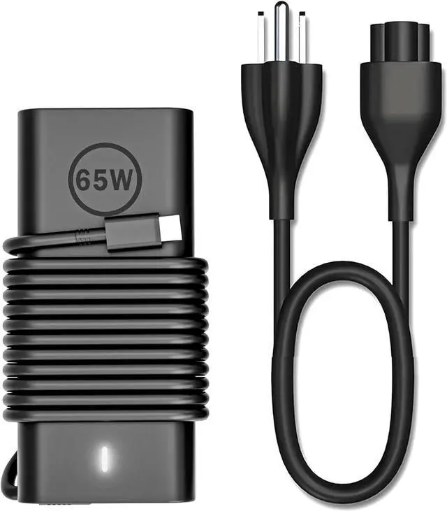 Main image of New Slim 65W USB C Laptop Charger Replacement for  Latitude 5420 5520 5530 5550 5540 5430 5450 5440 7420 2-in-1 7430 7440 Chromebook 3100 Inspiron 14 2-in-1 XPS 13 Type C Power Cord