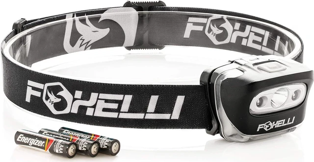 Alt view image 7 of 7 - Headlamp Battery Powered IPX5 Waterproof 45-Hour Runtime - Lightweight 3.2oz LED Head Lamp with White & Red Light 5 Modes Head Lights for Forehead 3 AAA Included