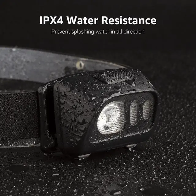 Alt view image 5 of 6 - LED Headlamp Flashlights 1500Lux Head Lamp with 6 Lighting Modes and Red Light IPX4 Waterproof Headlamp for Camping Hiking Backpacking Fishing Adjustable Headband Suit for Adults Kids