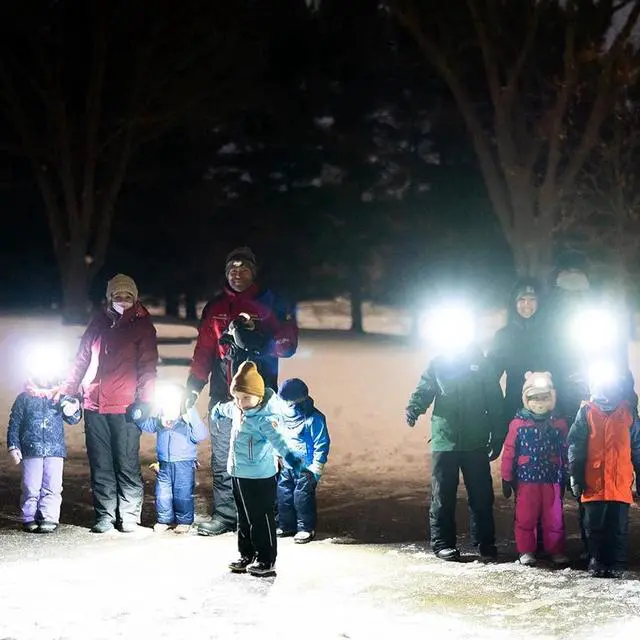 Alt view image 7 of 7 - LED Headlamp 4 Lighting Modes Pivoting Head with Adjustable Headband IPX4 Water Resistant Perfect for Running Camping and Hiking 3 AAA Battery Powered(5 Pack)