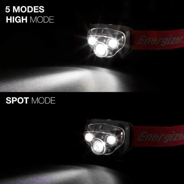 Alt view image 6 of 7 - LED Headlamp Bright Headlamp for Outdoors Camping and Mechanic Work Light Includes Batteries Pack of 1 Rust Red