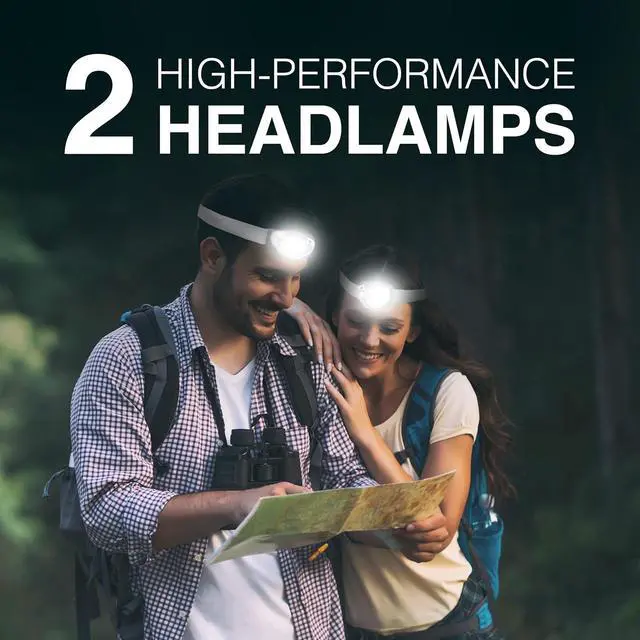 Alt view image 2 of 7 - Energizer LED Headlamp PRO (2-Pack), IPX4 Water Resistant Headlamp, High-Performance Head Light for Camping, Running, Storm, Survival LED Light for Emergencies and First Aid Kit (Batteries Included)