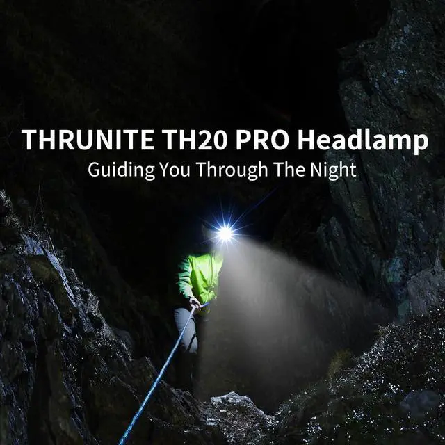 Alt view image 7 of 7 - TH20 Pro 1010 Lumen Rechargeable LED Headlamp Powerful Right Angle Flashlight Compatible with AA Battery for Indoor & Outdoor Adventures in Hiking Camping Cycling(Cool White)