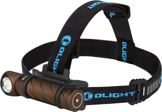 Main image of Perun 2 LED Headlamp 2500 Lumens Rechargeable, Right Angle Waterproof Flashlight, IPX8 Head Light Perfect for Night Camping, Hiking, Hunting, Outdoors, and Hard Hat Work (Desert Tan)