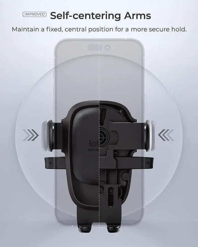 Alt view image 3 of 6 - Easy One Touch Advanced Universal Car Mount Dashboard & Windshield Suction Cup Phone Holder for iPhone  Google All Smartphones