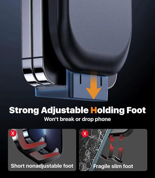 Alt view image 6 of 7 - hitolza Ultra Stable Phone Holders for Your Car [Powerful & 360 Adjustable Suction Cup] Universal Car Phone Holder Mount Long Arm Flexible Car Mount for Dashboard Windshield Air Vent All Phone Case