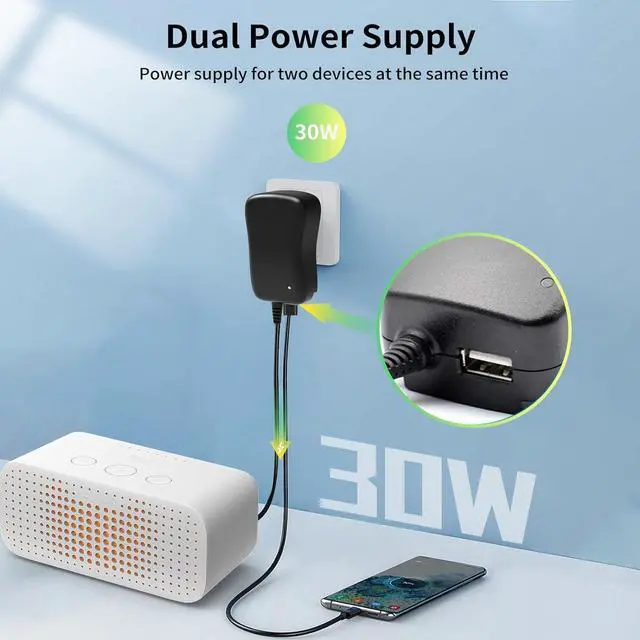 Alt view image 3 of 7 - AC DC Adapter Power Supply Universal Switching Charger [3V ~ 12V 2A 2000mA 30W Max] with 8 Selectable Tips Plug Including Micro USB for 3V to 12V Household Electronics and LED Strip