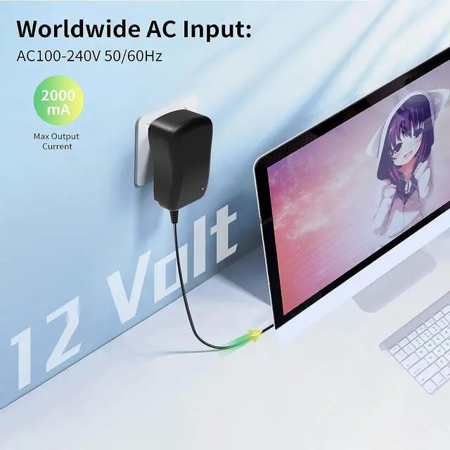 Alt view image 6 of 7 - AC DC Adapter Power Supply Universal Switching Charger [3V ~ 12V 2A 2000mA 30W Max] with 8 Selectable Tips Plug Including Micro USB for 3V to 12V Household Electronics and LED Strip