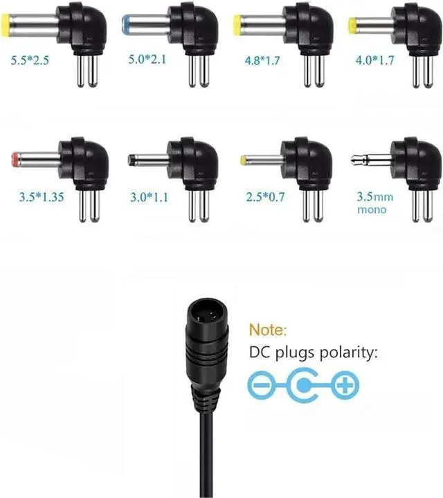 Alt view image 2 of 7 - 12W Universal 3V 4.5V 5V 6V 7.5V 9V 12V AC DC Adapter Power Supply for Household Electronics Mp3 Routers TV Boxes LCD Tablets CCTV IP Cameras Max. 1000mA [BB]