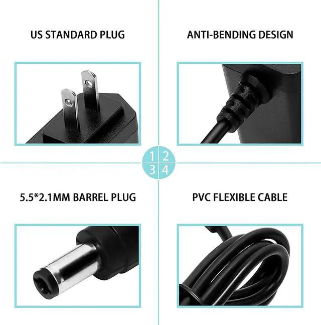 Alt view image 4 of 6 - 15V 2A DC Power Supply Charger Adapter Input AC 100V-240V Output DC 15 Volt 2 Amp 30 Watt Switching Transformer Converter with 5.5mm x 2.5mm Universal