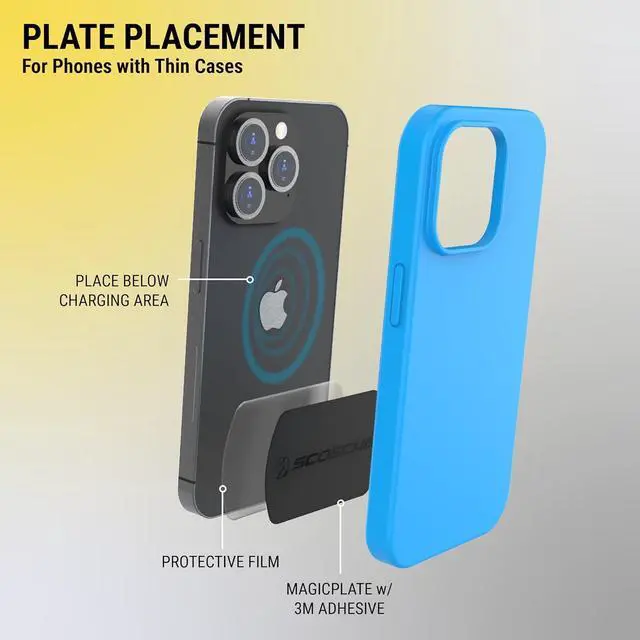 Alt view image 5 of 6 - MAGRKI MagicMount Phone Replacement Plate Kit - for Magnetic Car Phone Mount Holder with Extra Strength Hold Universal with All Devices Black