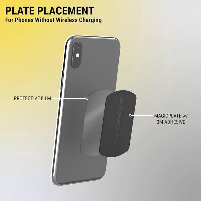 Alt view image 4 of 6 - MAGRKI MagicMount Phone Replacement Plate Kit - for Magnetic Car Phone Mount Holder with Extra Strength Hold Universal with All Devices Black