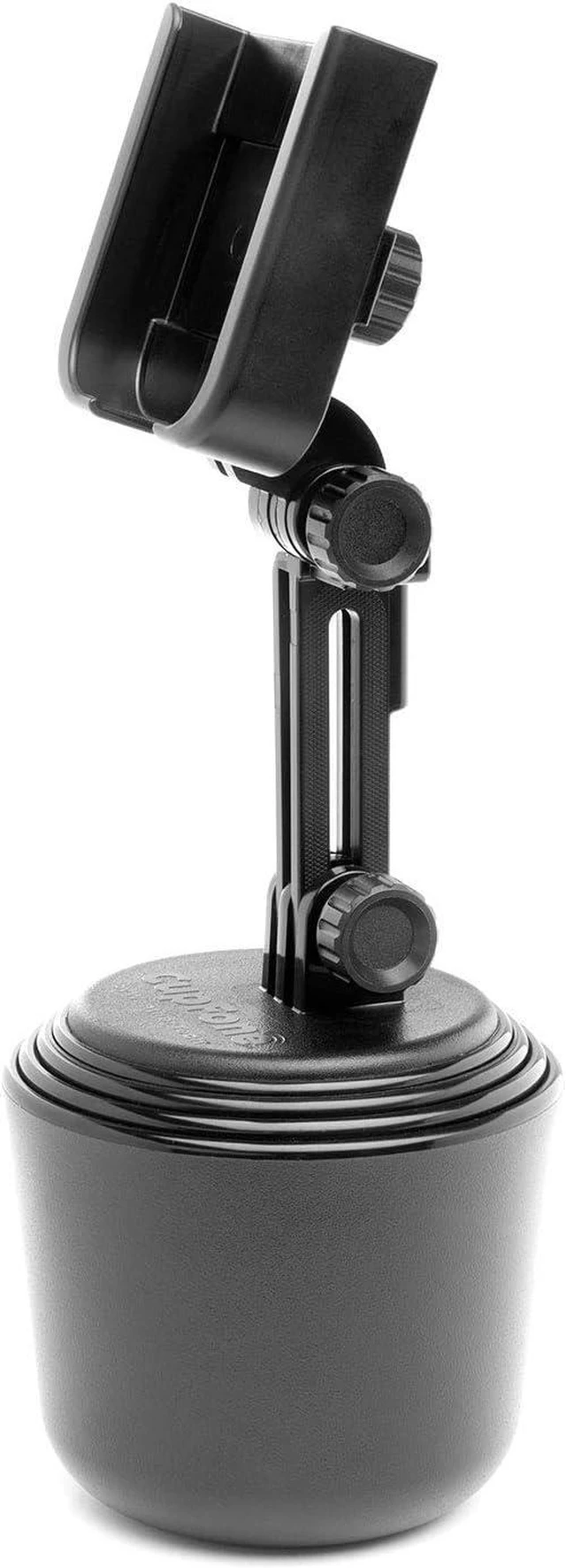 Main image of CupFone with Extension Adjustable, Universal Cup Holder Cell Phone Mount Car & Truck Accessory Best Design for iPhone & Smartphone Charging Black Plastic Knobs