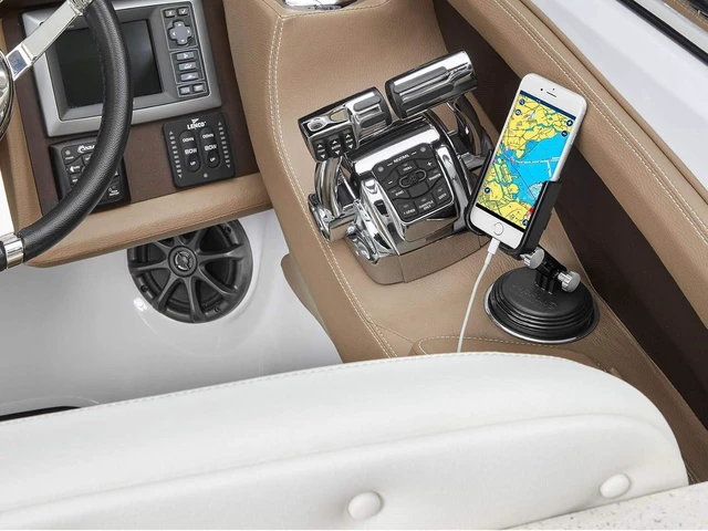 Alt view image 7 of 7 - CupFone with Extension Adjustable, Universal Cup Holder Cell Phone Mount Car & Truck Accessory Best Design for iPhone & Smartphone Charging Black Plastic Knobs