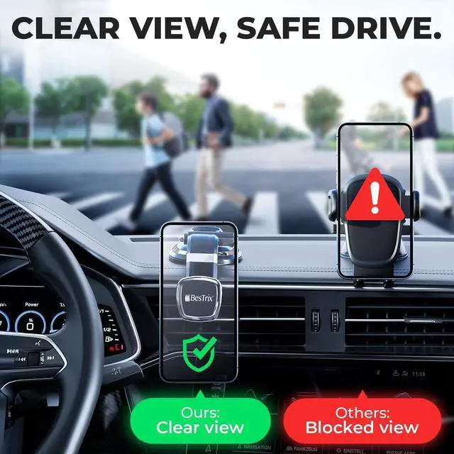 Alt view image 6 of 6 - BESTRIX Phone Holder for Car Magnetic Car Phone Mount | Dashboard Car Phone Holder Compatible with iPhone 15 14 13 12 11Pro Xr XS Pro MAX Galaxy S24 23 22 21 20 Ultra Note S8 S9 S10 & All Smartphone