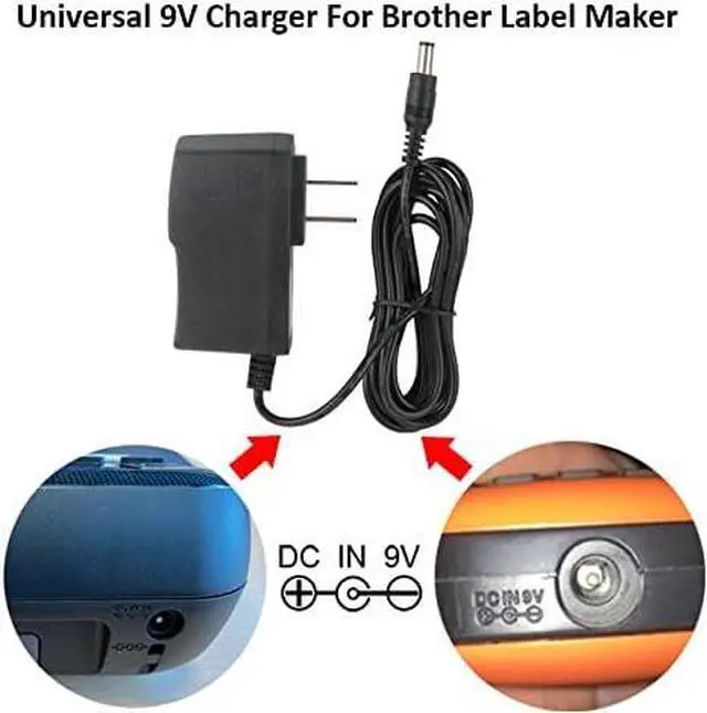 Alt view image 3 of 4 - Ac Dc Adapter for Brother P-Touch PT-D210 PT D200 PTH110 Label Maker Replacement AD-24 Power Supply Cord Charger Wall Plug(6.6 Ft Cable)