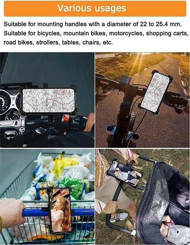 Alt view image 6 of 7 - 2025 Upgraded Bike Phone Mount, Easy Install and Quick Release Bicycle - Motorcycle Handlebar Phone Mount Holder, Bike Phone Holder for iPhone and More 4.7-6.8 inch Cell Phone