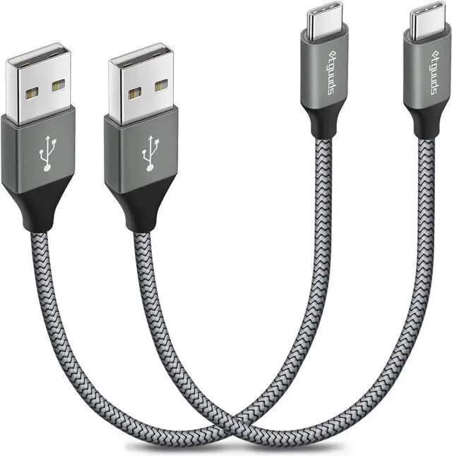 Main image of USB to USB C Cable 1ft 2-Pack Short USB A to Type C Charger Cord Fast Charging for  Galaxy A15 A25 A35 A55 A54 S24 S23 S22 S21 S20 S10 S10E Note 20 10 Moto G for iPhone 16 15