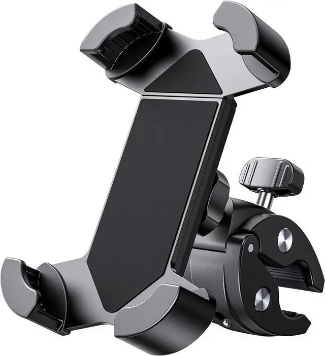 Alt view image 2 of 7 - Universal Bike Phone Mount,Motorcycle Phone Holder-Sturdy and Secure,One-Hand Operation,360°Rotation,Security Lock,Compatible for All iPhone Series and Other 4.7"- 6.8" Cellphone.