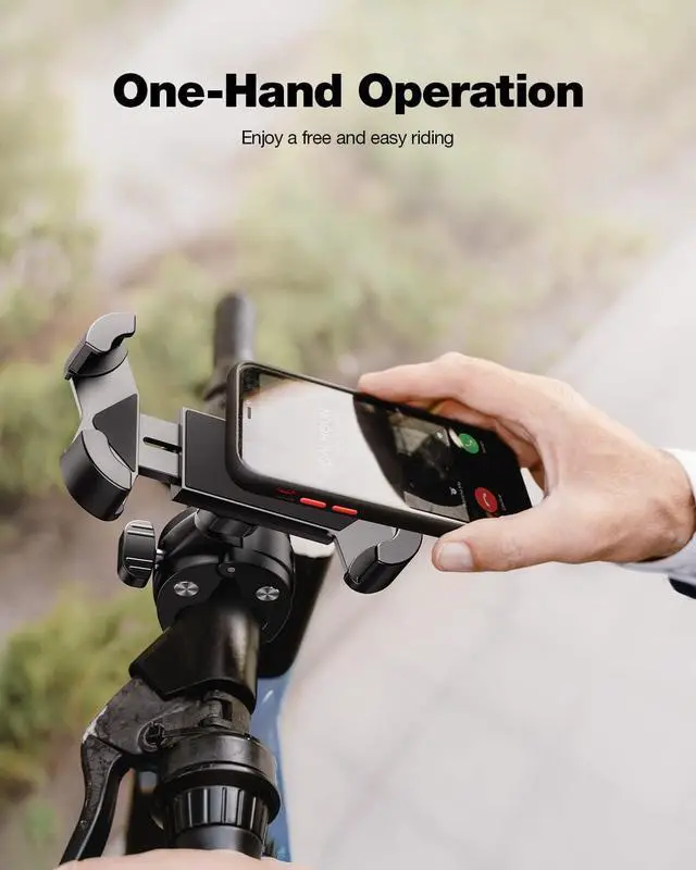Alt view image 3 of 7 - Universal Bike Phone Mount,Motorcycle Phone Holder-Sturdy and Secure,One-Hand Operation,360°Rotation,Security Lock,Compatible for All iPhone Series and Other 4.7"- 6.8" Cellphone.