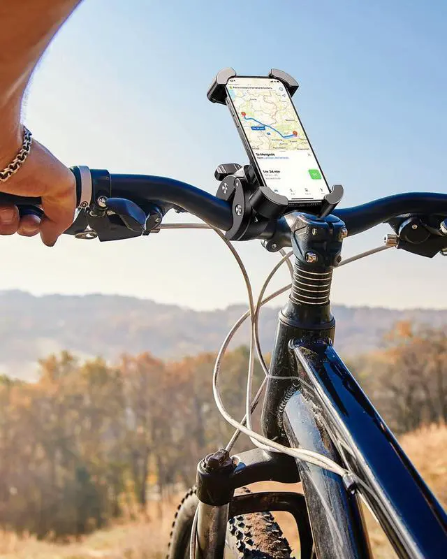 Alt view image 7 of 7 - Universal Bike Phone Mount,Motorcycle Phone Holder-Sturdy and Secure,One-Hand Operation,360°Rotation,Security Lock,Compatible for All iPhone Series and Other 4.7"- 6.8" Cellphone.