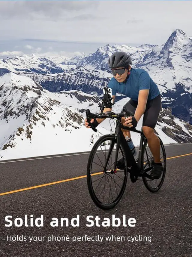 Alt view image 6 of 7 - Motorcycle Phone Mount with Vibration Dampener, One-Hand Operation Motorcycle Bike Phone Holder Holds 4.7"-7.1" Cell Phones on Handlebar, Cell Phone Holder for Bike Motorcycle Scooter ATV