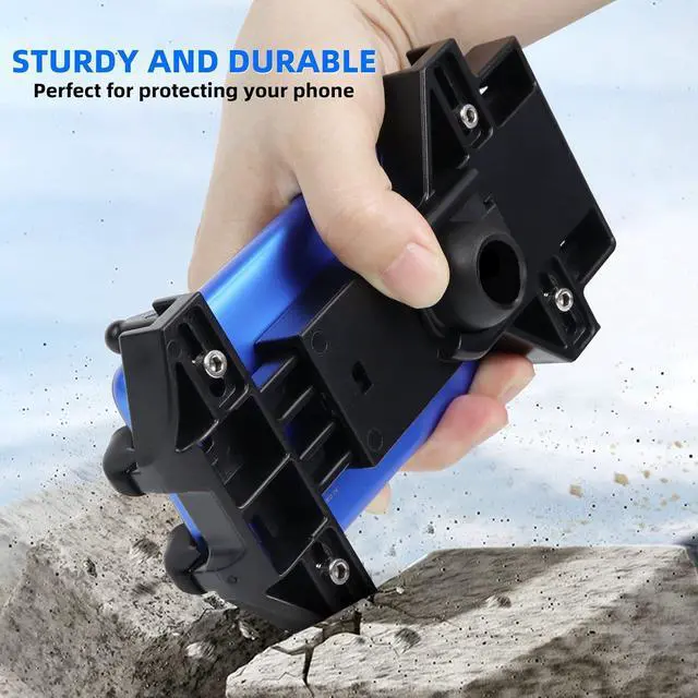 Alt view image 2 of 7 - Motorcycle Phone Mount Bike Phone Mount Holder Heavy Duty Thicker Motorcycle Handlebar Phone Mount Clamp One Hand Operation ATV Scooter Phone Mount for 4.7- 7.2 Cellphone
