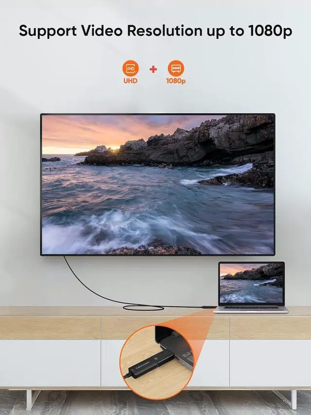 Alt view image 4 of 7 - DisplayPort to HDMI Adapter 10 Pack 1080P Gold Plated DP to HDMI Adapter (Male to Female) 1.3V Uni-Directional Display Port to HDMI Adapter