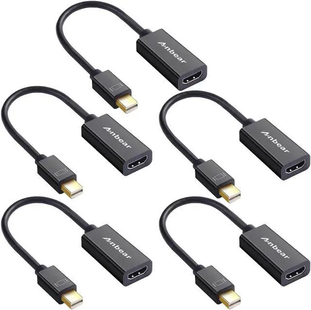 Mini Displayport to HDMI Adapter 5Pack Thunderbolt to HDMI Cable