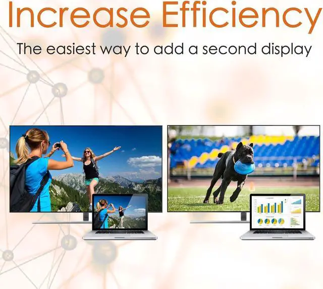 Alt view image 5 of 6 - USB C to HDMI Adapter Cable - 5ft 4K@60Hz Type C [Thunderbolt 3 Compatible] to HDMI Cable for MacBook Pro MacBook Air iPad Pro Tablet PC Laptop Computers