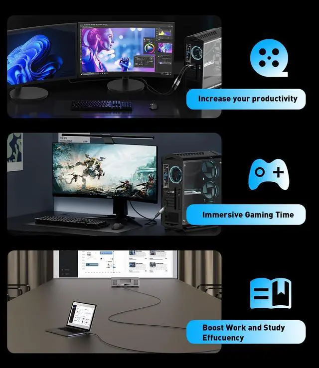 Alt view image 7 of 7 - Display Port to HDMI 4K Adapter | Braided DP DisplayPort Male to HDMI Female Uni-Directional Converter for PC  HP AMD NVIDIA Laptop HDTV Monitor and Other Passive