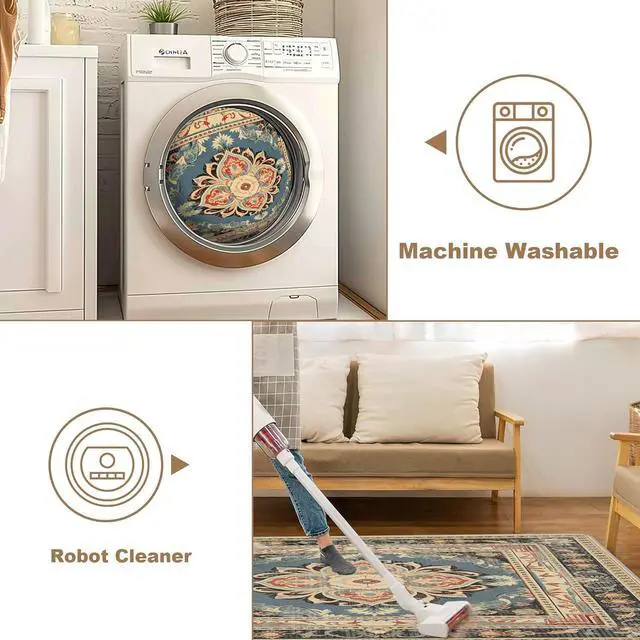 Alt view image 6 of 6 - 2x3 Rug Non Slip - Entry Rug Front Door Mat Indoor Entrance Throw Rugs for Entryway Mini Rug Small Rugs for Bedroom Kitchen
