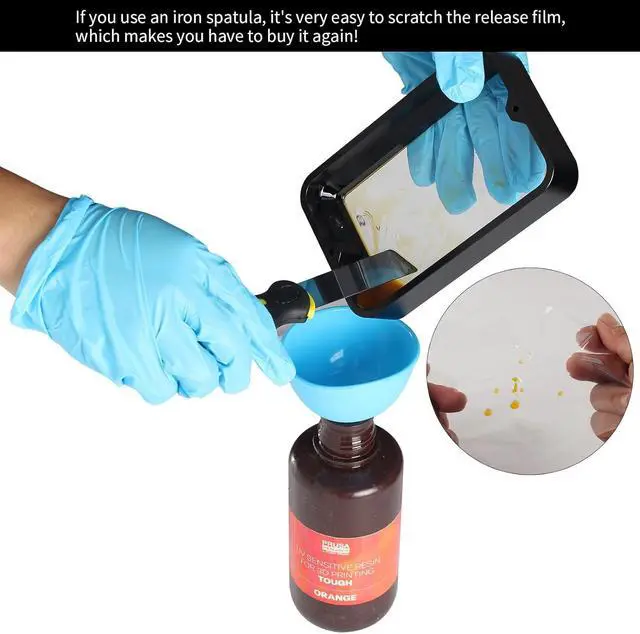 Alt view image 3 of 7 - 3D Resin Printer Accessories 2Pcs Silicone Spatula for 3D Printing Resin Removal: A Must-Have 3D Printer Tool for Resin Transfer and Protect Release Film Bczamd