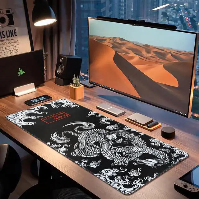 Alt view image 3 of 7 - Mouse Pad Gaming Large Desk Pad (31.5 x 11.8 x0.12 inch) Washable Keyboard Pad Laptop Desk Mat Japanese Mouse Pad with Anti-Slip Rubber Base Extended Mouse Pad for Office & Home.