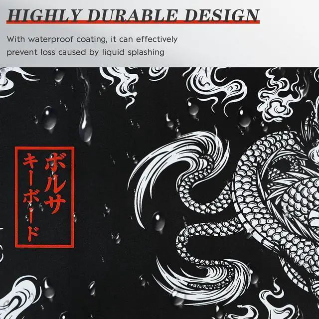 Alt view image 5 of 7 - Mouse Pad Gaming Large Desk Pad (31.5 x 11.8 x0.12 inch) Washable Keyboard Pad Laptop Desk Mat Japanese Mouse Pad with Anti-Slip Rubber Base Extended Mouse Pad for Office & Home.