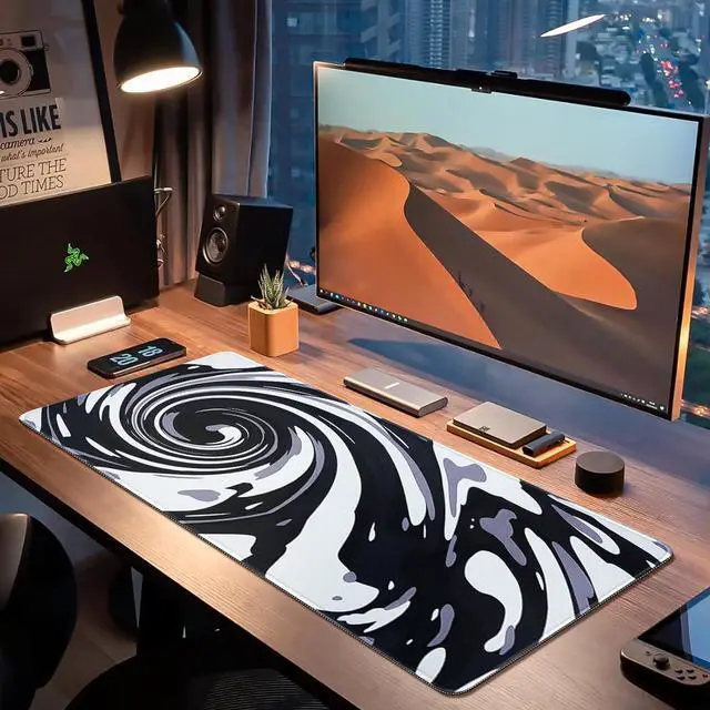 Alt view image 3 of 7 - Mouse Pad Gaming Large Desk Pad (31.5 x 11.8 x0.12 inch) Washable Keyboard Pad Laptop Desk Mat Japanese Mouse Pad with Anti-Slip Rubber Base Extended Mouse Pad for Office & Home.