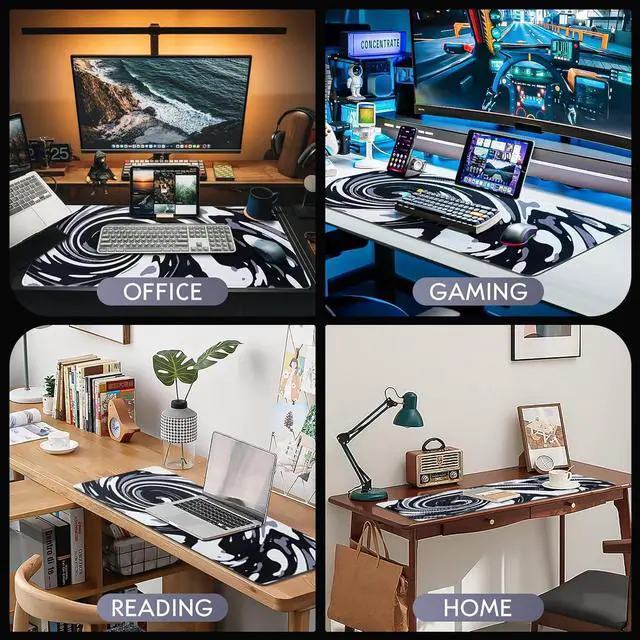 Alt view image 7 of 7 - Mouse Pad Gaming Large Desk Pad (31.5 x 11.8 x0.12 inch) Washable Keyboard Pad Laptop Desk Mat Japanese Mouse Pad with Anti-Slip Rubber Base Extended Mouse Pad for Office & Home.