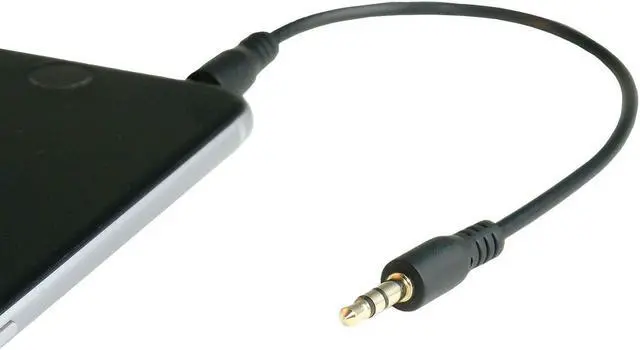 Alt view image 3 of 7 - Short Audio Cable - 0.6ft - 3 5mm - AUX Cord for car TV or Phone - Male to Male - Black