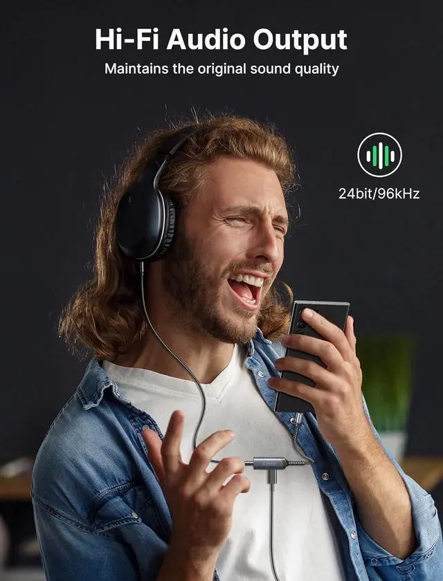 Alt view image 4 of 7 - USB C to 3.5mm Headphone and Charger Adapter 2-in-1 AUX Mic Jack with PD 60W Fast Charging Compatible for Earphones iPhone 15 Pro Max/15 Pro/15 Plus/15  S24/S24+/S23/S22/S21 iPad Pro