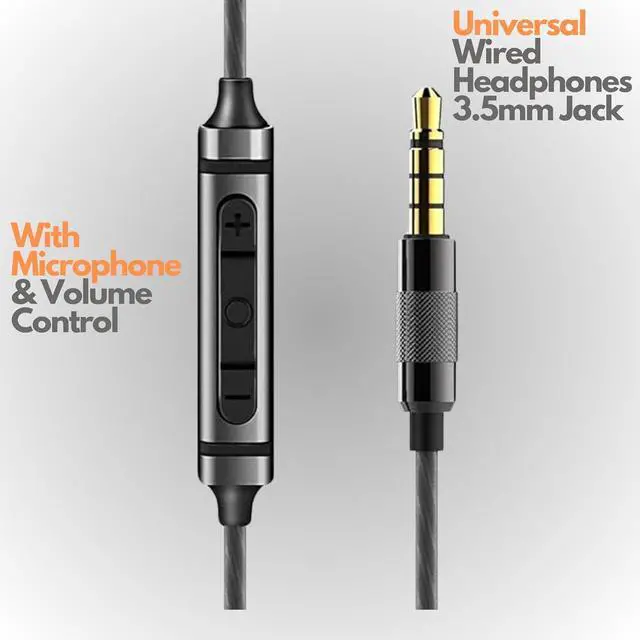 Alt view image 5 of 7 - Betron BS10 Earphones Wired Headphones in Ear Noise Isolating Earbuds with Microphone and Volume Control Powerful Bass Driven Sound, 12mm Large Drivers, Ergonomic Design