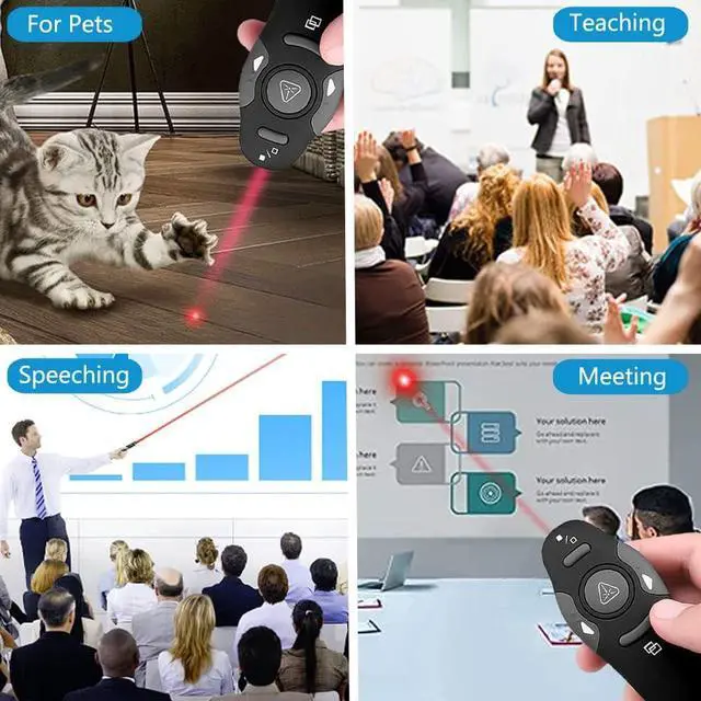 Alt view image 7 of 7 - Presentation Clicker for PowerPoint Presentation Remote RF 2.4GHz Wireless Presenter Remote USB Google Slide Advancer PPT PowerPoint Clicker for Mac Keynote Computer Laptop (Black)