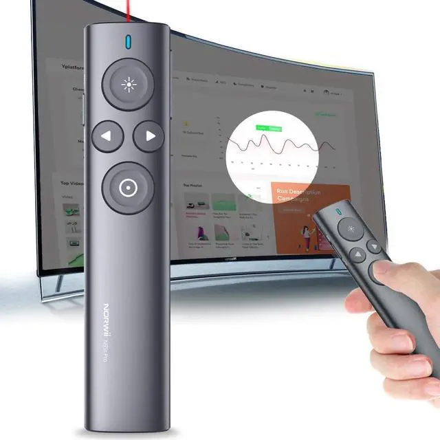 Main image of NORWII Highlight Presentation Remote with Digital Laser for TV LED LCD Screen Dual Laser Presentation Clicker for Powerpoint Presentation Wireless Presenter Clicker with mouse N95s Pro 32G USB Disk