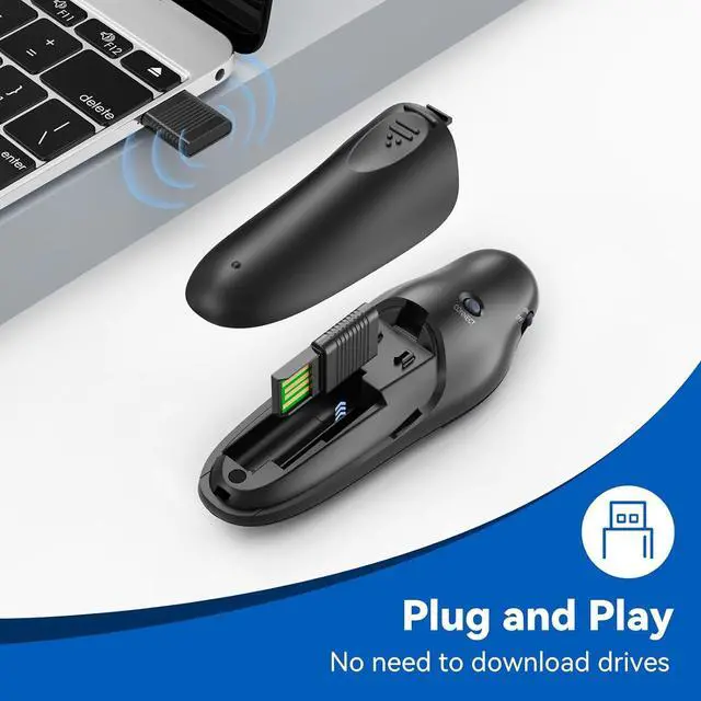 Alt view image 4 of 6 - Presentation Clicker for Powerpoint Wireless Presentation Remote Laser pointer for Presenter Slide Advancer Clicker for PPT/Keynote/Google Slides/Classroom/Mac/Windows/Linux(JH08)