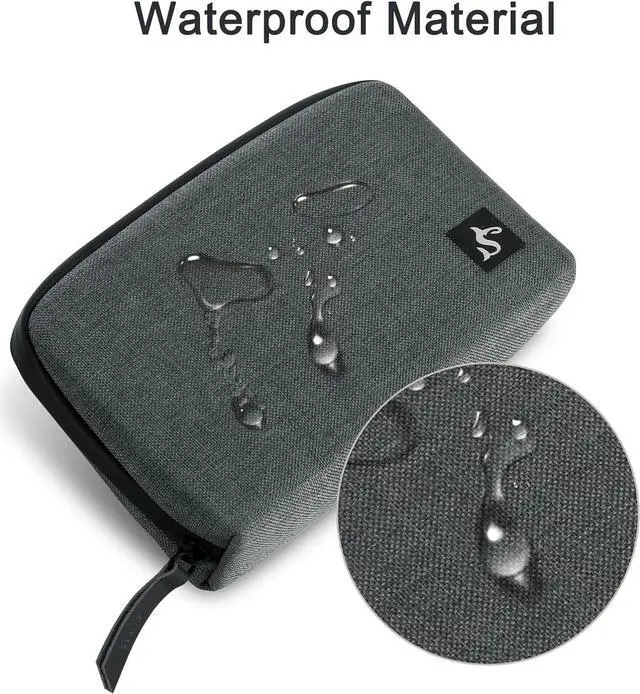 Alt view image 3 of 7 - Electronic Organizer Travel Cable Electronic Organizer Case Bag Waterproof Organizer Small Storage Backpack Charger Organizer for Cord Hard Disk Power Bank (Dark Gray Large)