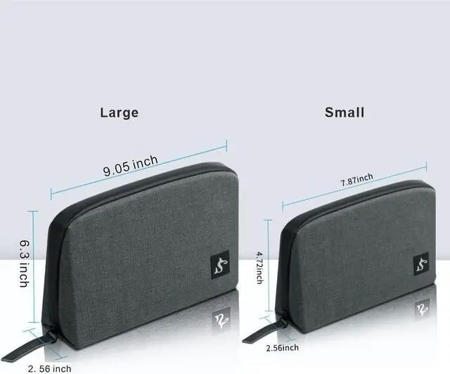 Alt view image 6 of 7 - Electronic Organizer Travel Cable Electronic Organizer Case Bag Waterproof Organizer Small Storage Backpack Charger Organizer for Cord Hard Disk Power Bank (Dark Gray Large)
